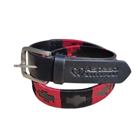 **B-Ware** Pologürtel rot/schwarz