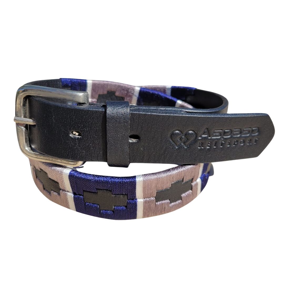 **B-Ware** Pologürtel blau/grau/weiß