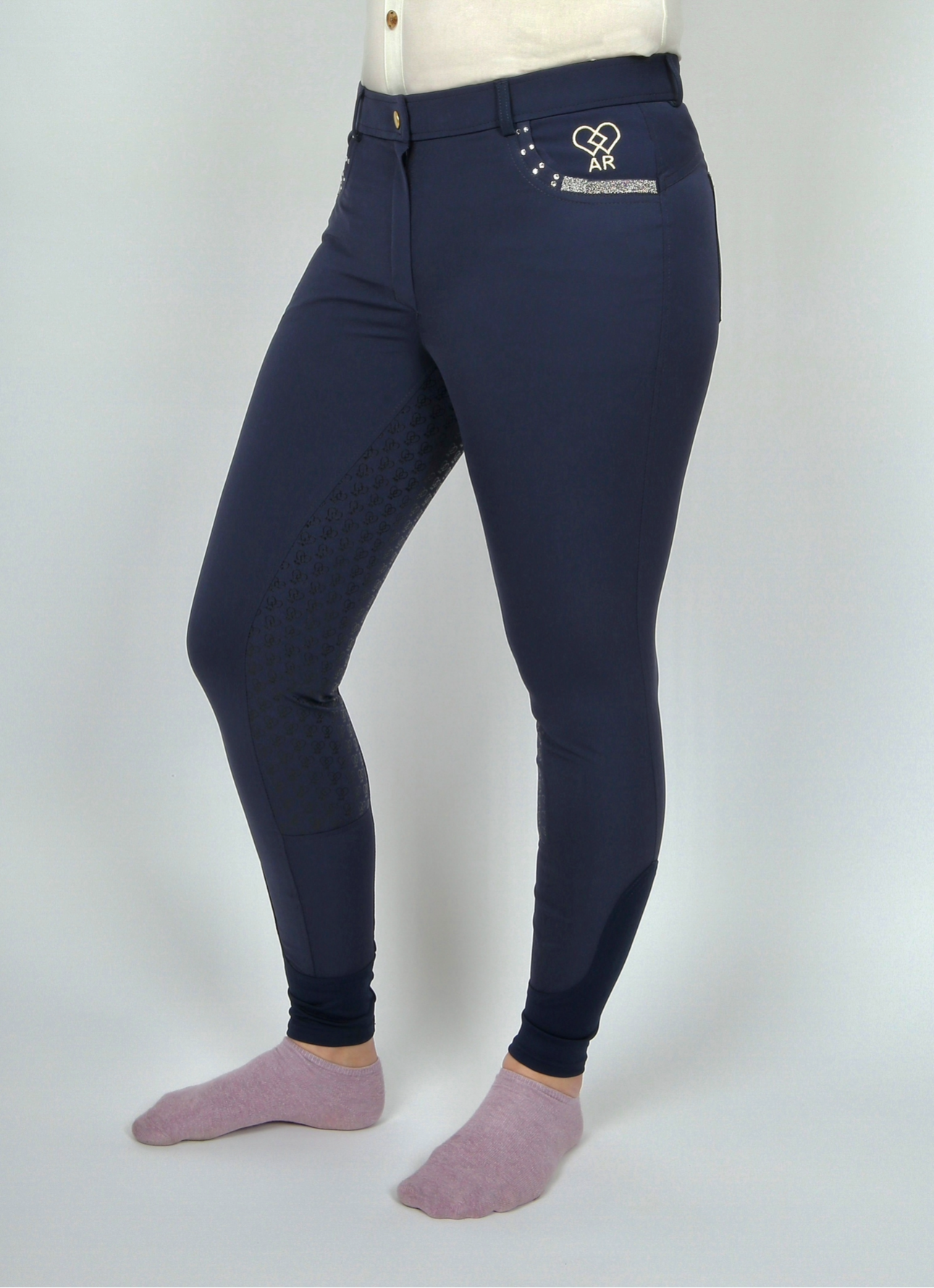 Reithose "Glitter" blau