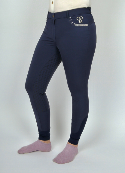 Reithose "Glitter" blau