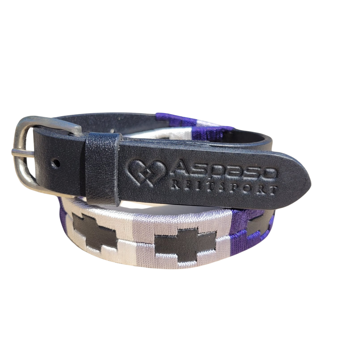 **B-Ware** Kinder Pologürtel blau/grau/weiß