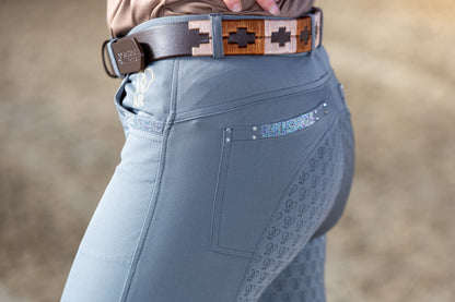 Reithose "Glitter" grau